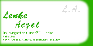 lenke aczel business card
